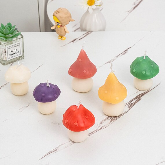 Mushroom Candle Mold, Shiitake Silicone Mold For Soap...