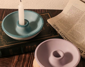Round Candle Holder Silicone Mold: Resin, Concrete, Gypsum Craft