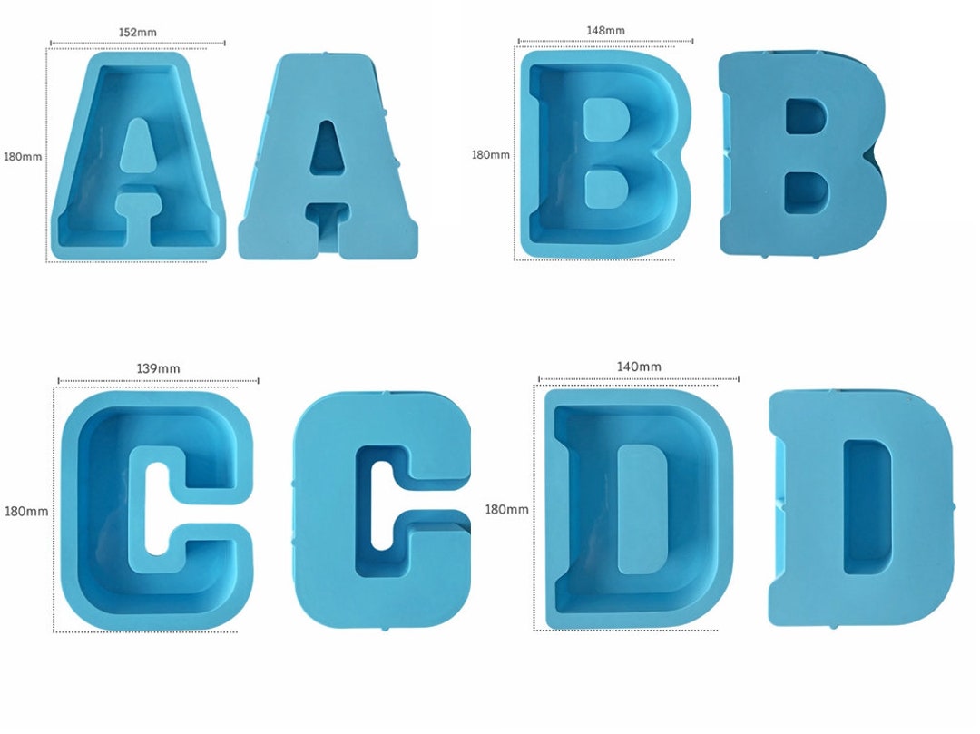 3D 18cm/12cm Letter Resin Mold Alphabet Letter Mold for Party Etsy