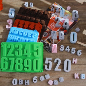 Number & Letter Silicone Mold: Resin, Cake Decoration