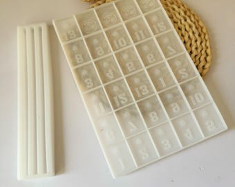 Rummikub Silicone Mold: Mahjong Tile Epoxy Resin Mold