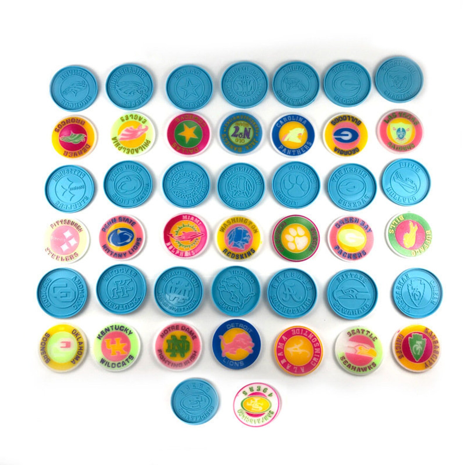 Football Team Logo Coaster Silicone Mold for Epoxy Resin Etsy