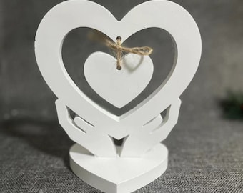 Moule en silicone de cadre photo de coeur pour l’artisanat en béton de plâtre de résine