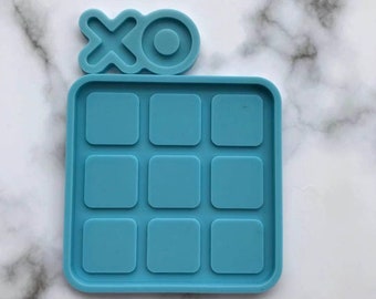 Tic Tac Toe Game Silicone Mold resin tic tac toe game board mold for Epoxy resin Home game