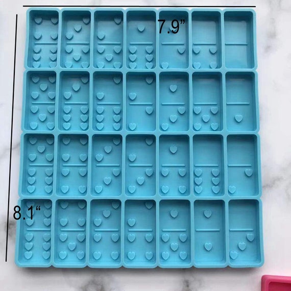 Domino Silicone Mold Love Heart Domino Mold for Resin 