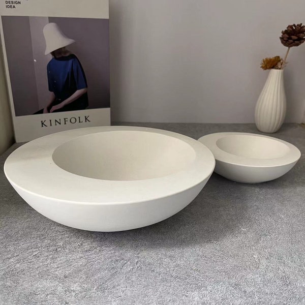 Irregular round bowl round  tray silicone mold cement mold Jesmonite Resin tray mold home decor