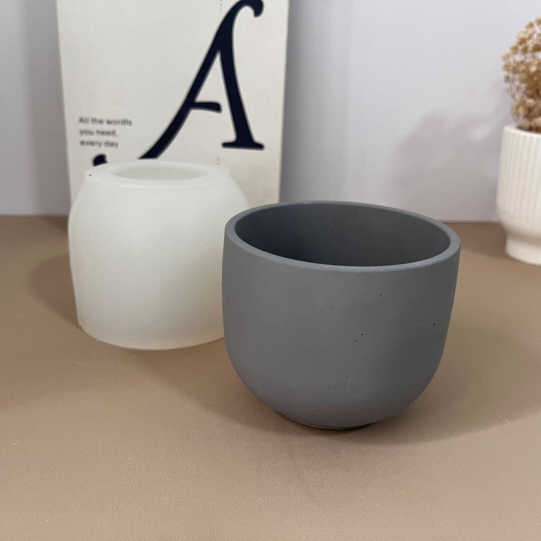 Indoors Cylinder Planter Mold Concrete Plant Mold Plaster Etsy