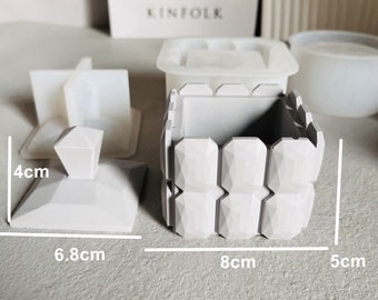DIY Candle Jar Mold Storage Mold Plaster Container Silicone