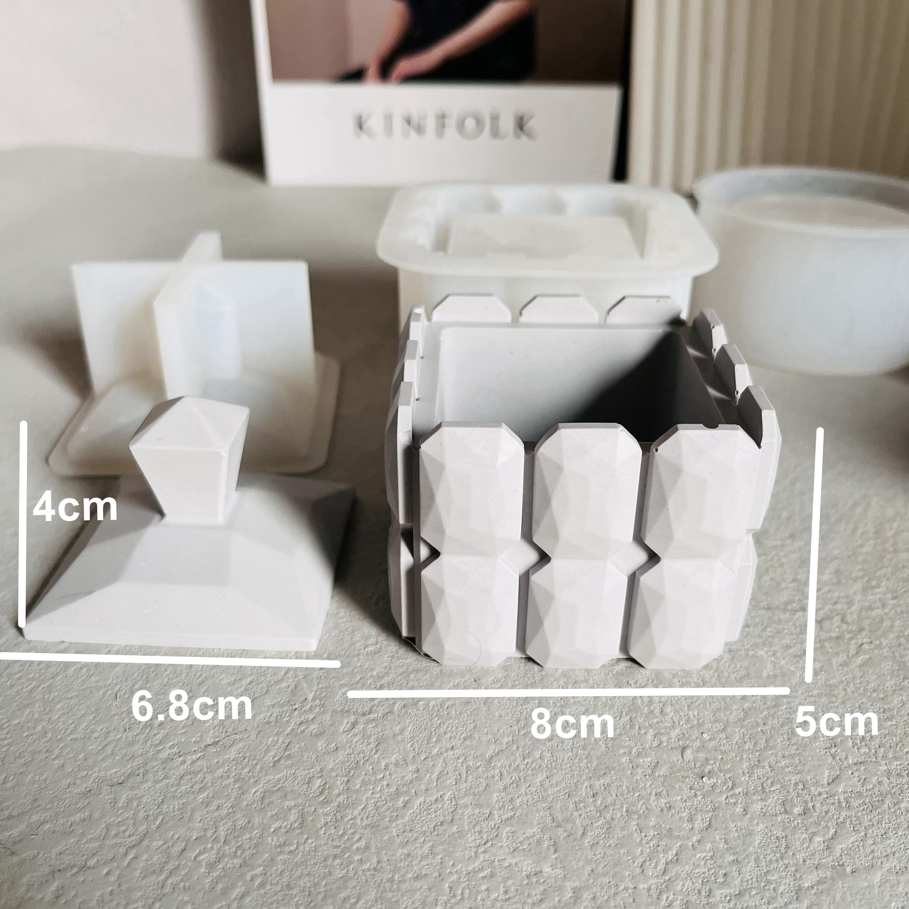 Vintagemukunodeckセットnerudesignworks/MOLD DIY Candle Jar Mold Storage Mold Plaster Container Silicone