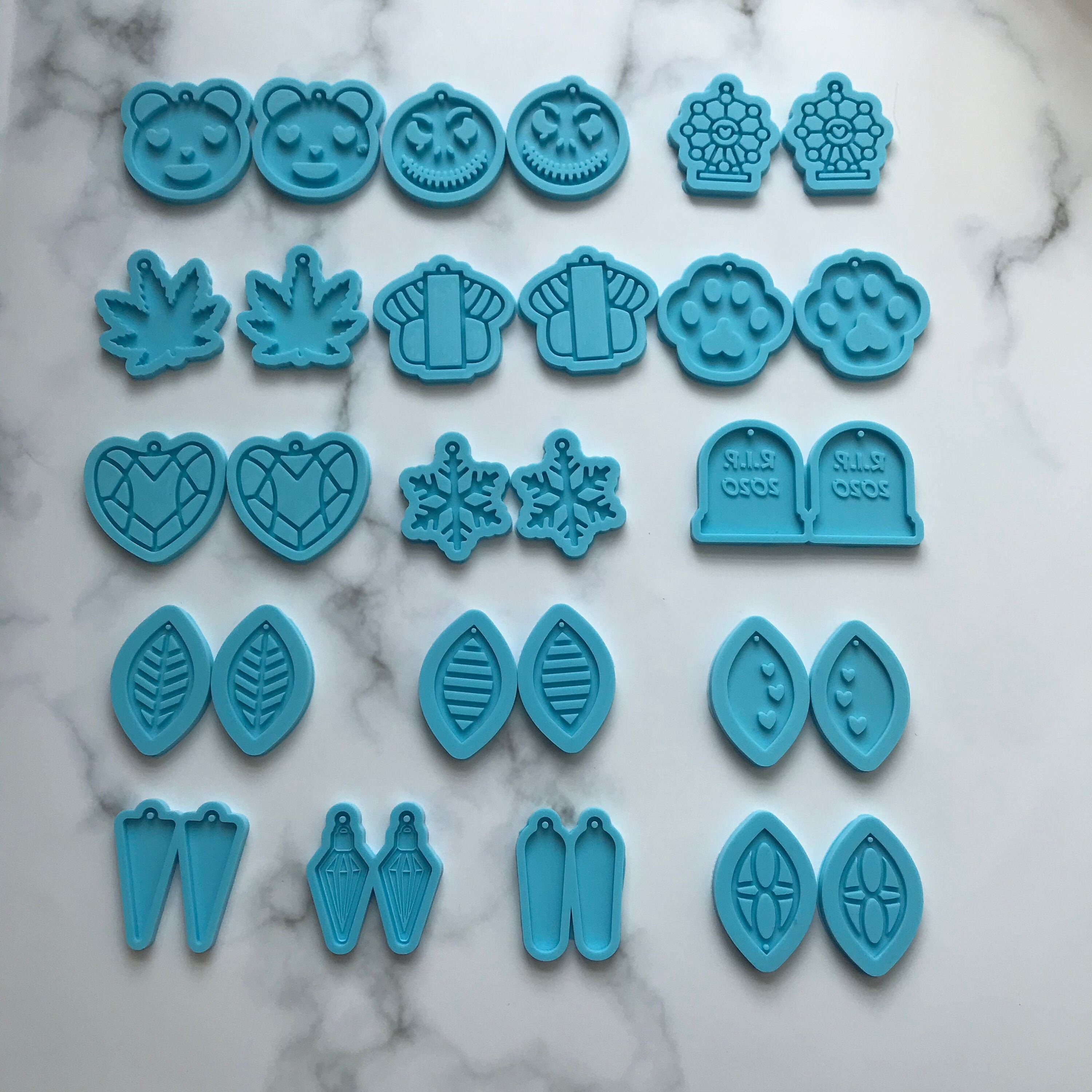 Earring Resin Mold Pendant Silicone Mold Jewelry Resin Mold Etsy