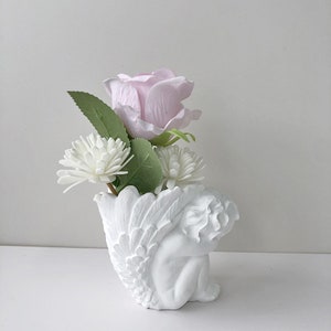 Angel wing Concrete planter mold  Succulent pot Jesmonite mold /plaster indoor gardernning