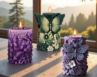 Molde De Silicona Para Mariposas - Perfecto Para Velas, Yeso Y Manualidades, Pack De 3 Unidades