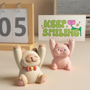Stampi in resina per porta biglietti da visita a forma di animale carino Stampo in silicone per porta biglietti da visita Decorazione in gesso artigianale in cemento e resina
