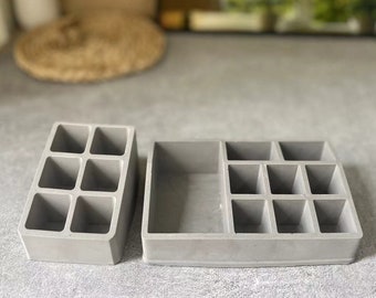 Molde de silicone para batom: recipiente de gesso de resina, bandeja de maquiagem