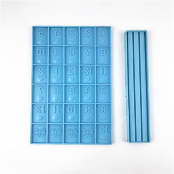 Rummikub Lami Silicone Mold Digital Mahjong Brand Mold Israel Mahjong Epoxy Mold