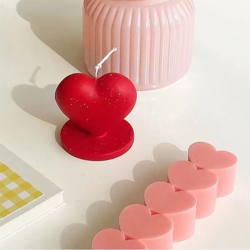 3D file Heart cube candle 💜・3D printable model to download・Cults