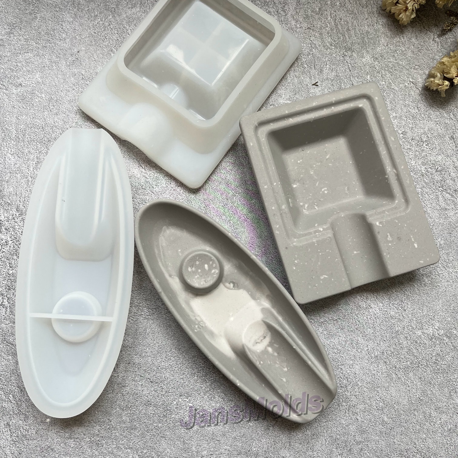 Cigar Ashtray Silicone Mold Cigarette Ashtray Mold for Epoxy Resin