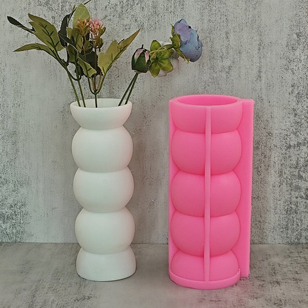 The Bubbly Planter  Concrete Flower vase mold hollow vase mold  Concrete mold silicone mold