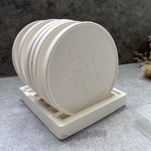 Constellation coaster silicone mold for epoxy resin /plaster plaster/resin decorative