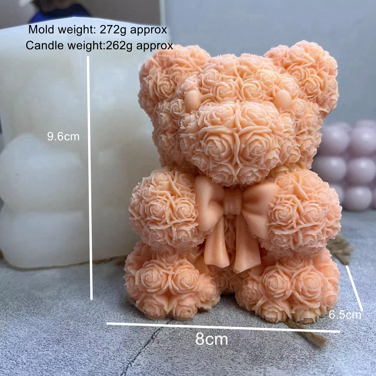  Midnadiy Rose Bear Candle Mold - 3D Teddy Bear Silicone Mold,  Large Epoxy Resin Molds for DIY Scented Candles, Handmade Soaps, Birthday  Gifts, Christmas Gifts, Valentines Day Gifts, Wedding Gifts