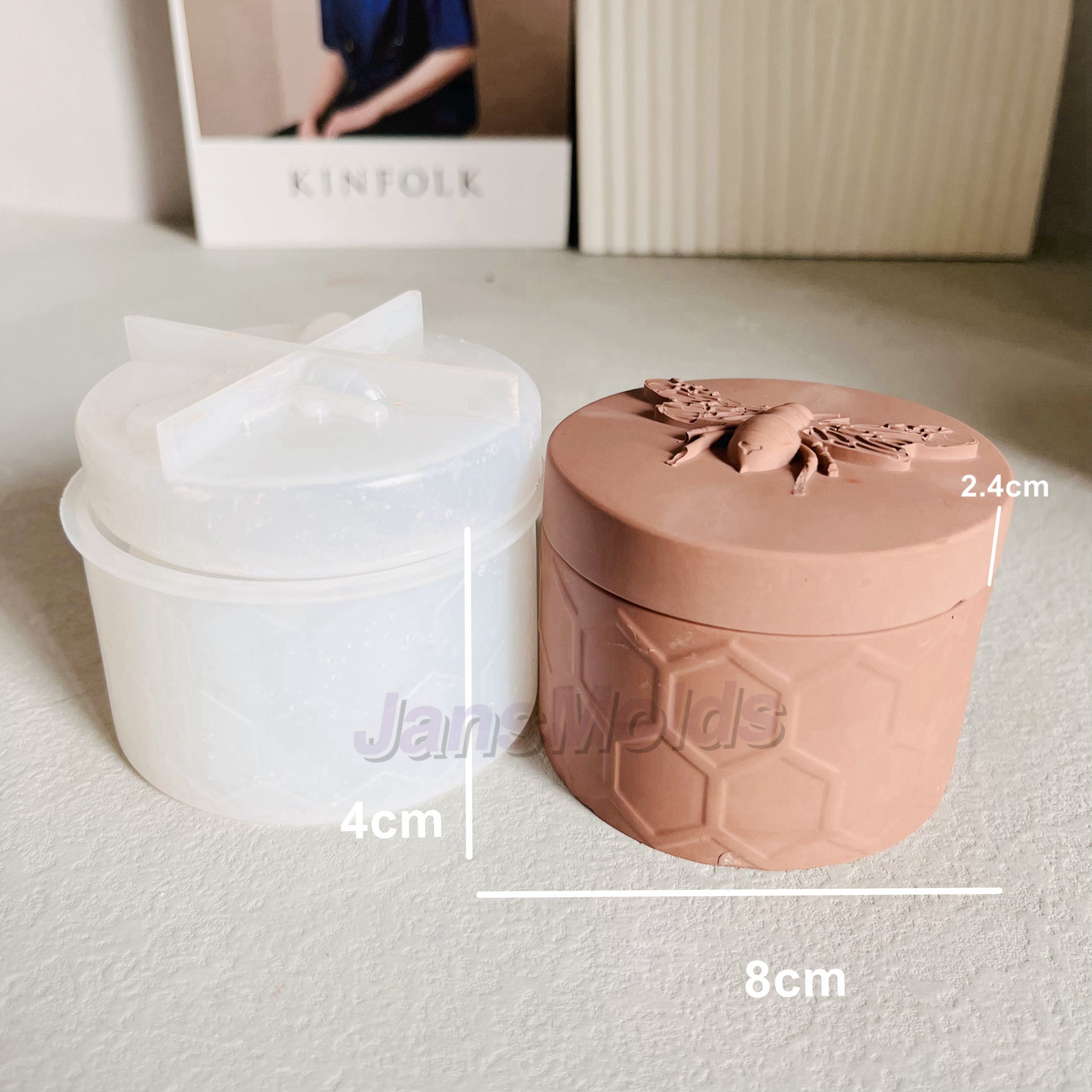 DIY Candle Jar Mold Storage Mold Plaster Container Silicone