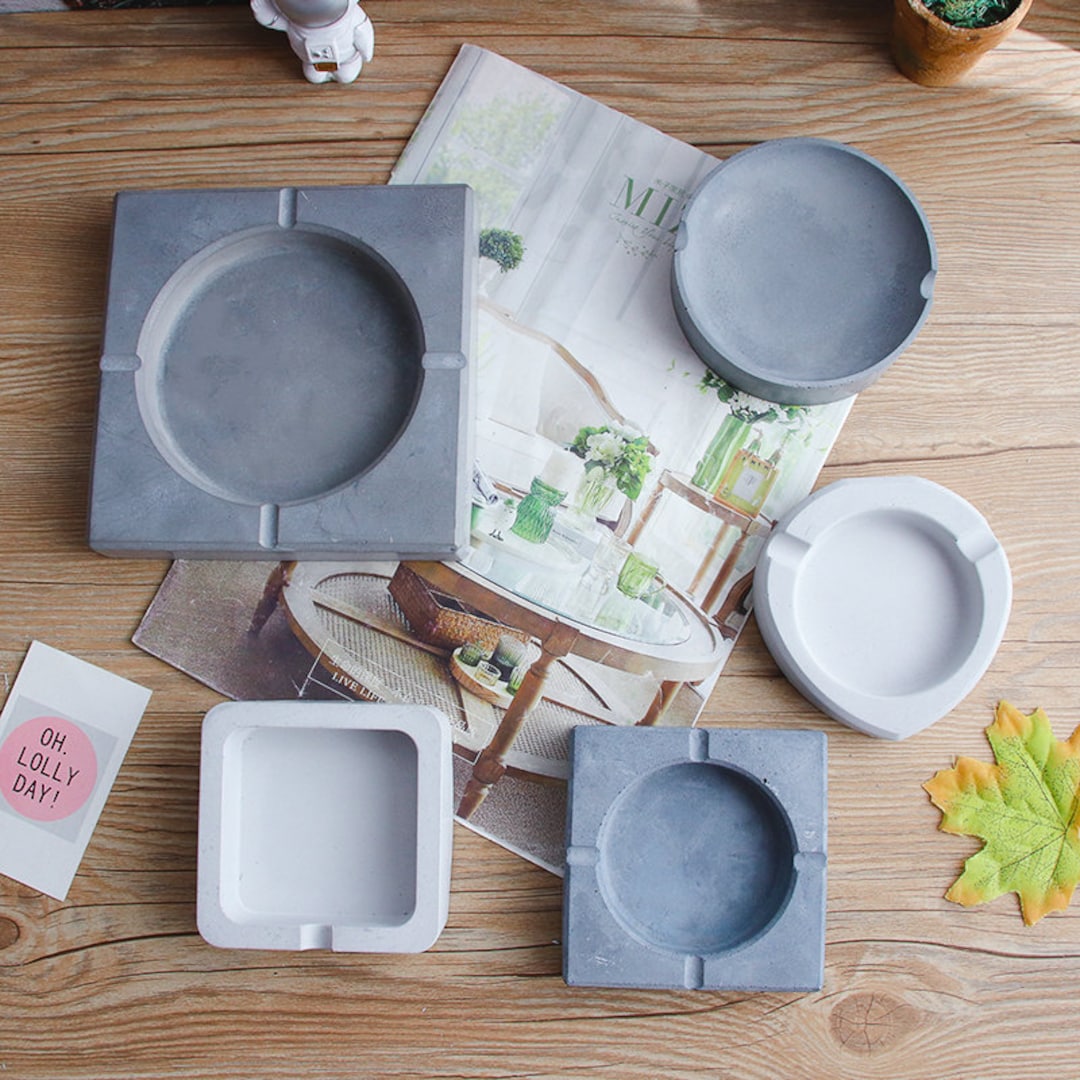 Large Classic Square Cigar Ashtray Silicone Mold Cigarette Ashtray Mold