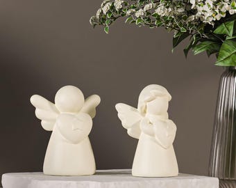 Angel with Heart Silicone Mold: Christmas Decor, Candle & Plaster