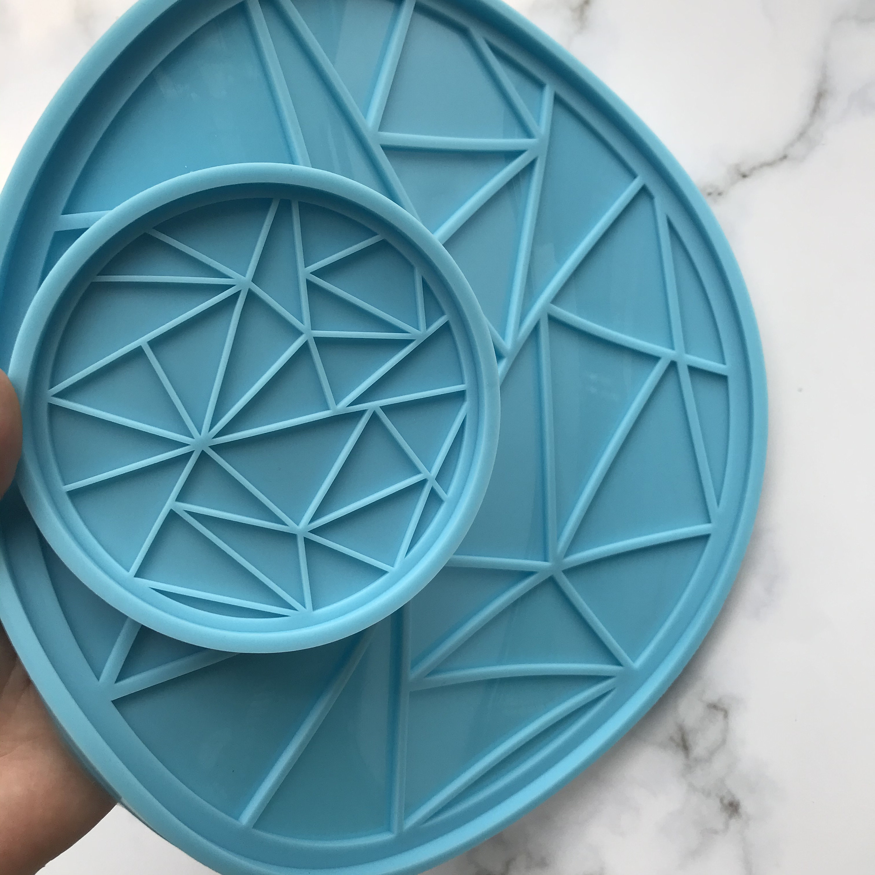 Geometric Round Silicone Mold Round Tray Mold for Resin Etsy UK
