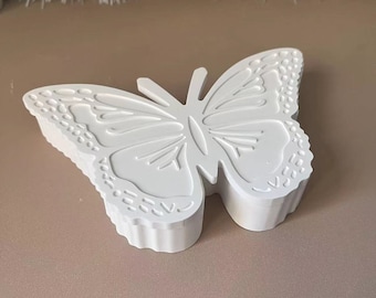 Butterfly Storage Box Silicone Mold: Concrete, Plaster, Resin Craft