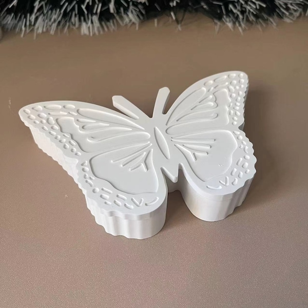 Butterfly Storage box mold with lid Concrete mold plaster container mold Nordic decor Jesmonite/Resin Craft