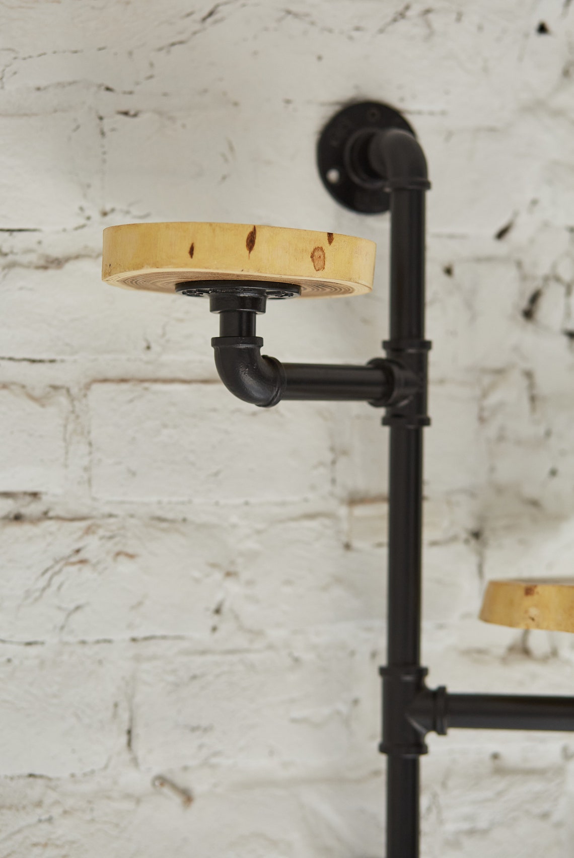 Wall Plant Hanger Rustic Industrial Pipe Floating Plant Shelf Etsy