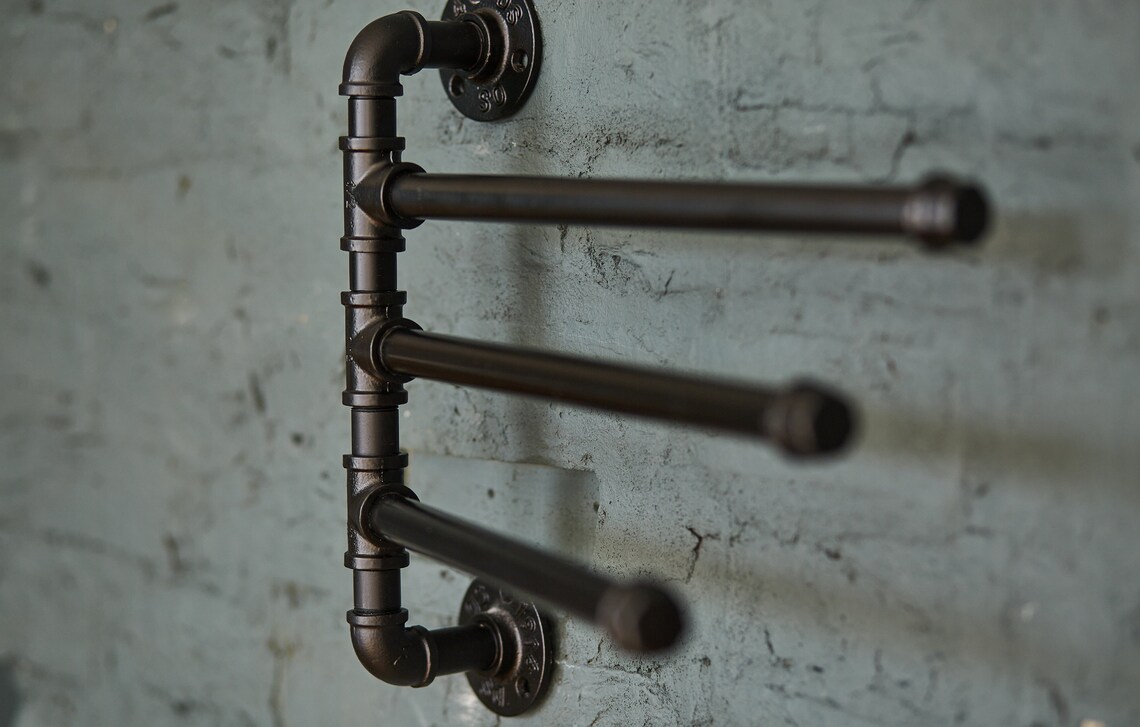 Metal Towel Rack Pipe Towel Rack Swivel Pipe Towel Rack Etsy