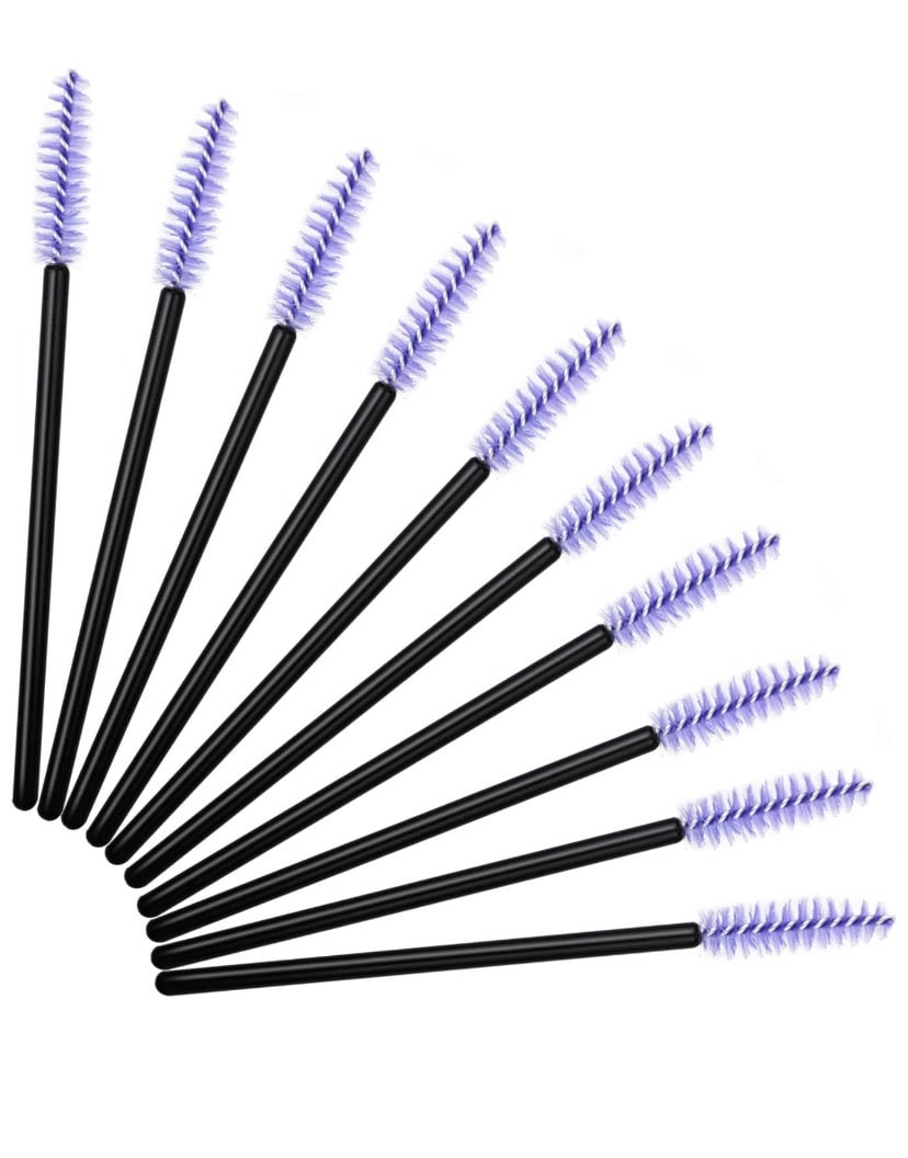 50 Stück Einweg-Wimpernspiralen – Rosa, 10 Cm, Für Mascara, Wimperntönung & Augenbrauen