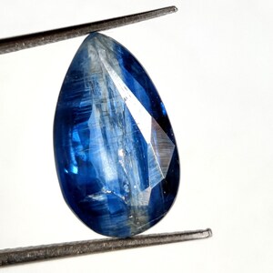 LOOSE KYANITE GEMSTONE Faceted 5.80Ct High Quality Natural Blue Kyanite Gemstone Pear Shape Ring Size Kyanite Jewelry Making Loose Gemstone