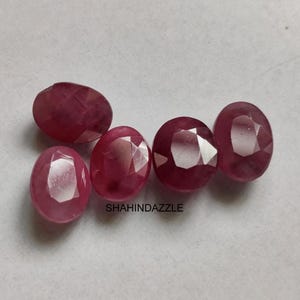 Natural Red Ruby Lot Gemstone 18ct Good Quality Gemstone 5pcs Ruby Loose Gemstone Faceted Cut Perfect Ring Size Ruby Jewelry