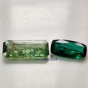 natural green kyanite gemstone 10.30ct high quality kyanite faceted cut loose gemstone 2pcs lot ring size green kyanite jewelry making