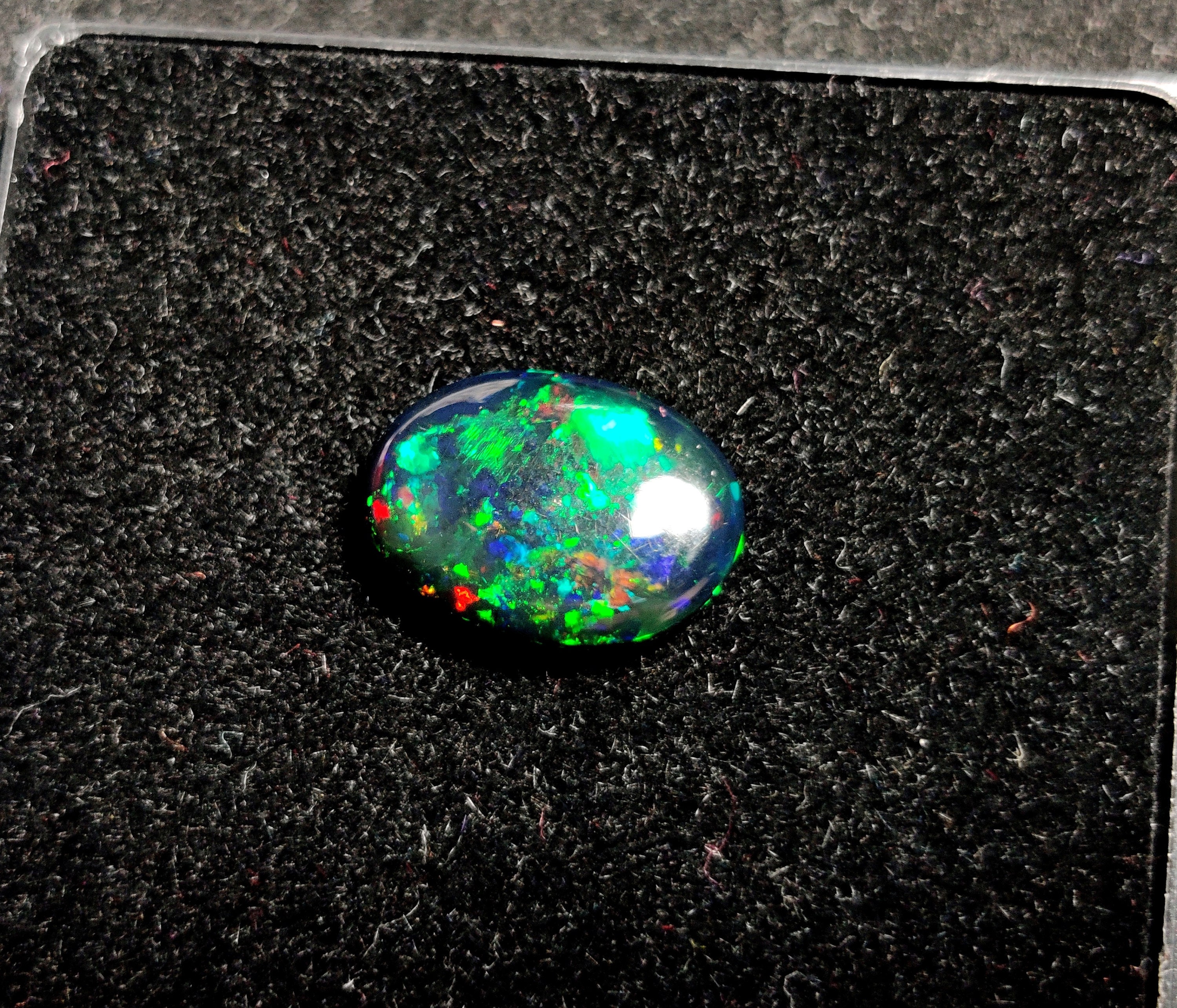 Black OPAL LOOSE GEMSTONE Oval Shape 3Ct Top Quality Natural | Etsy