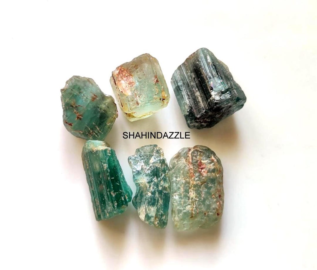 Aquamarine Rough Gem Lot | Unpolished Raw Blue Beryl Stones - Etsy