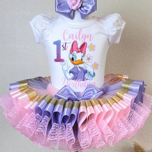 Daisy Duck Birthday Tutu Outfit: Custom Girls Party Costume