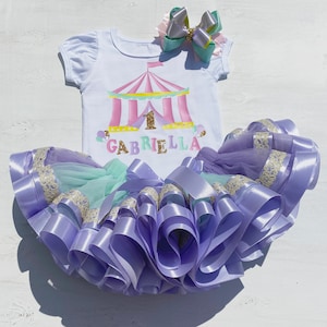 Circus Birthday Outfit Carnival Birthday Girl Outfit Circus First Birthday Girl Dress Circus Tutu Set 1st Birthday Girls Baby Tutu Set