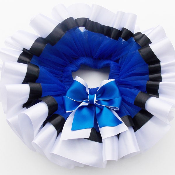 Blue and White Girls Tutu,Football Birthday Girls Outfit, Baby Birthday Tutu,Blush Girls Tutu Skirt,Cake Smash Tutu