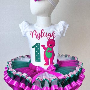 barney birthday dress Barney Birthday Tiered Tutu Outfit