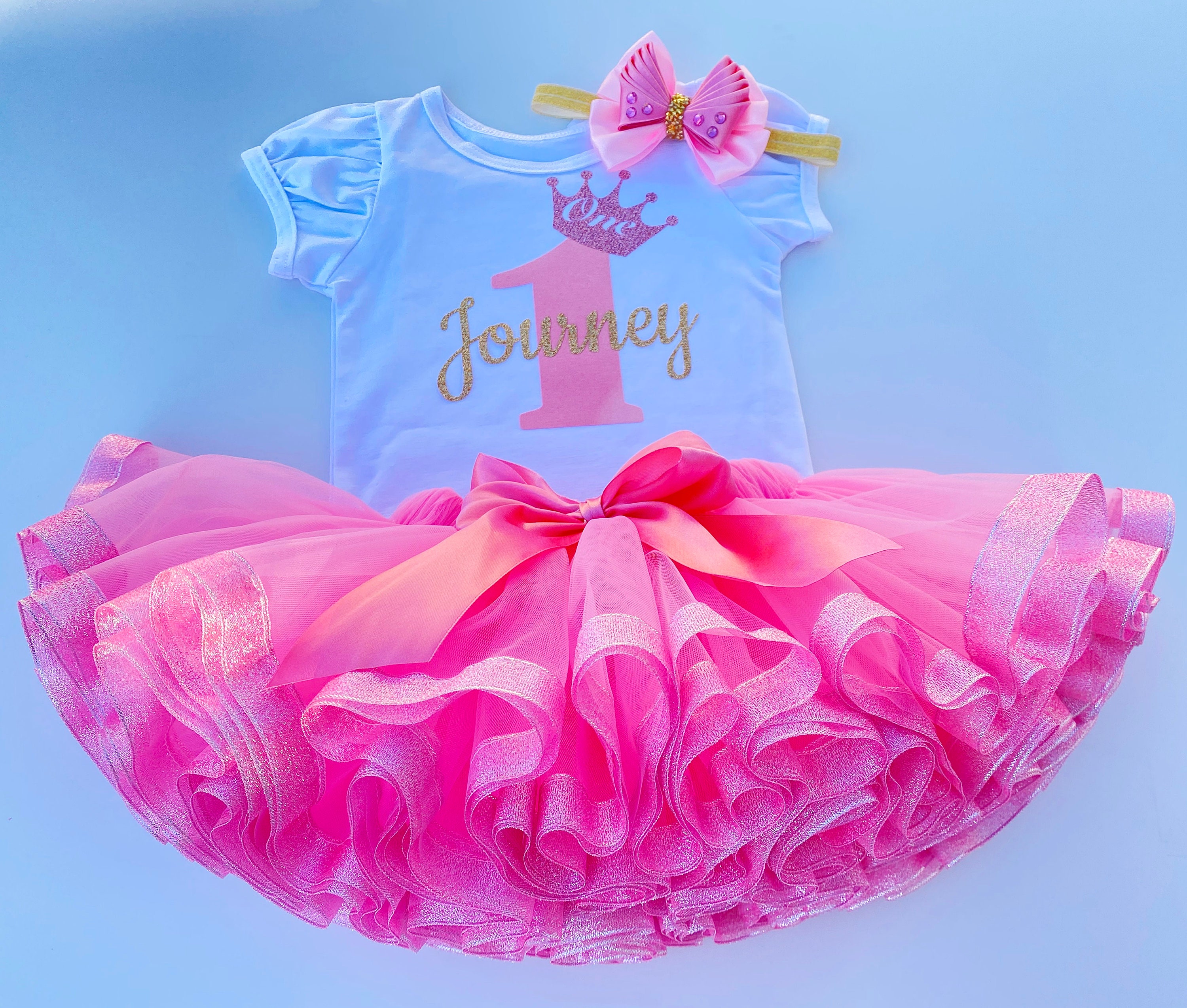 FYMNSI Baby Mädchen 1. Geburtstag Outfit - Prinzessin Tütü Kleid Mit Stirnband 6-18 Monate