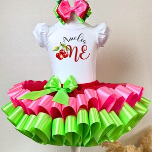 Cherry First Birthday Tutu Outfit: Berry Sweet Party Set