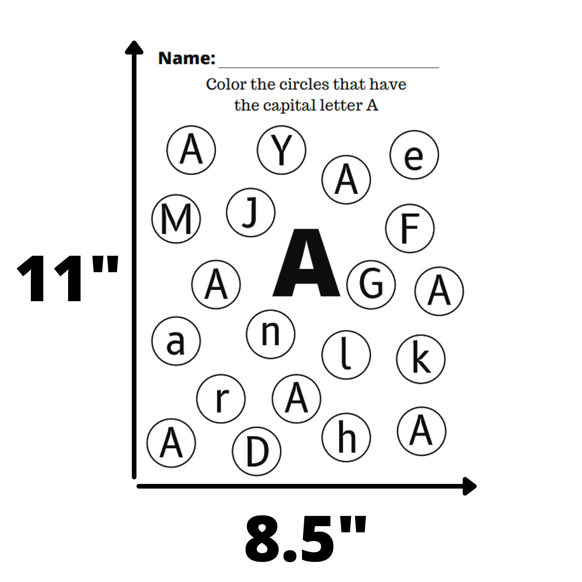 26 Printable Worksheets Capital Letters Kindergarten First | Etsy