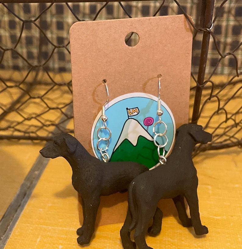 Lab Earrings Weimaraner Mutt Dog