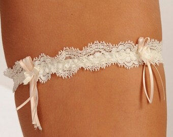 Garter Lace Wedding Made in France / Wedding line / Woman / French lingerie / Garter all lace Leavers