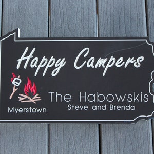 Pennsylvania Camper Sign - Fire Marshmallows