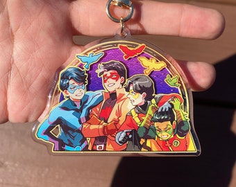 Robins Layered Acrylic Keychains