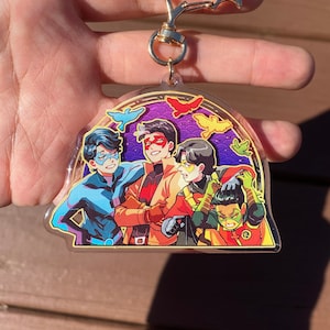 Robins Layered Acrylic Keychains